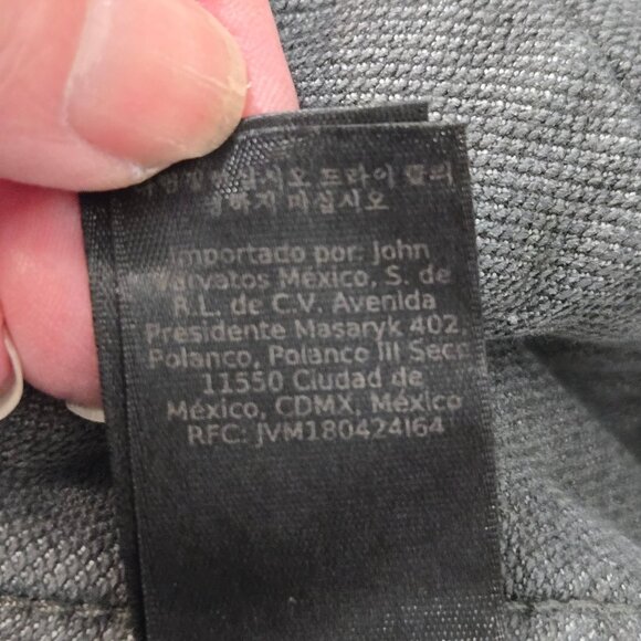 John Varvatos Men's Size M Scott Denim Hooded Shark Gray Trucker Jacket - Picture 11 of 12